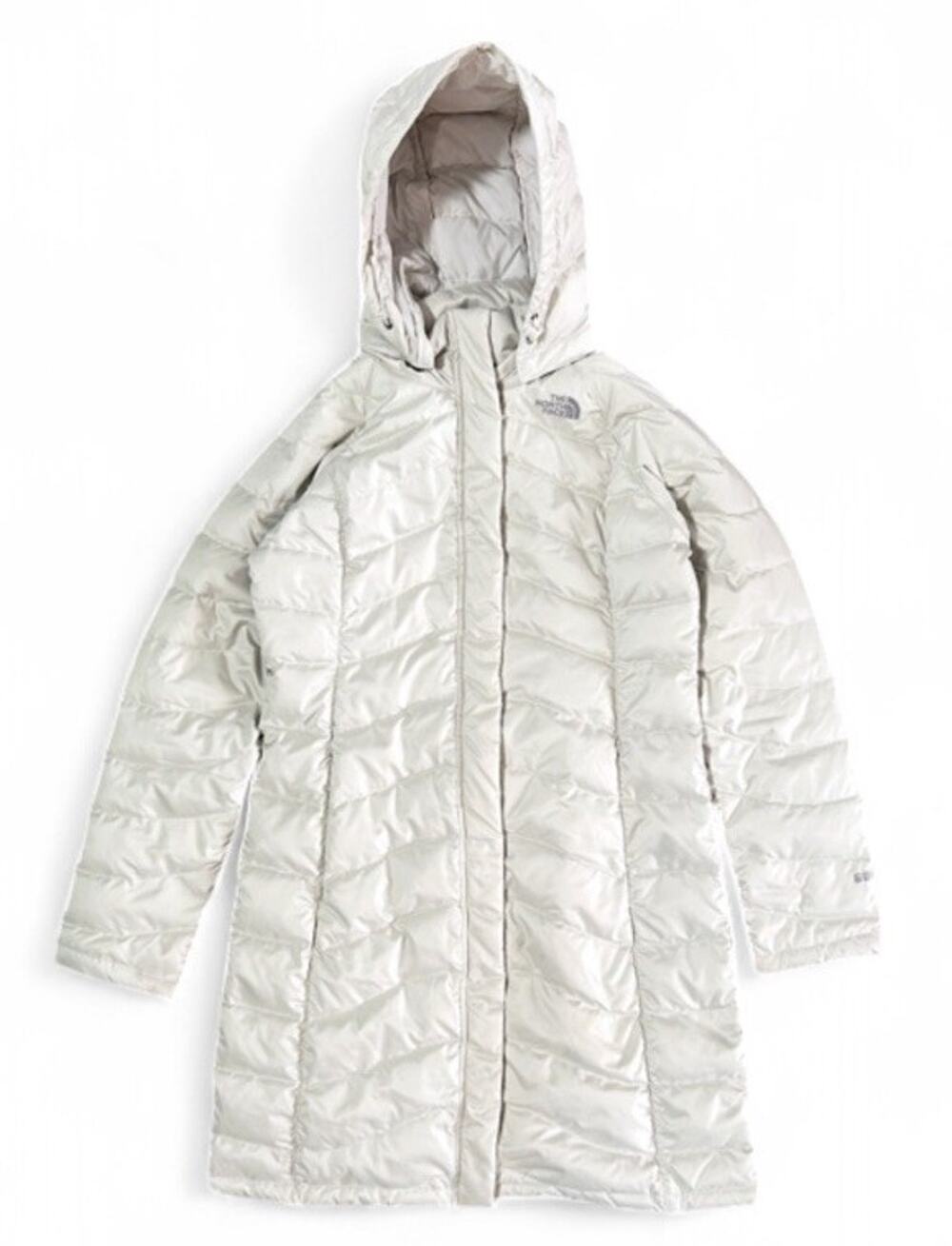 The North Face Metropolis Parka White Knee Length Goose Down 600 Women’s Size M